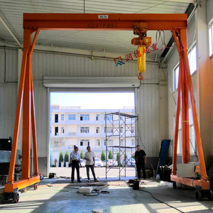 檢修車間5t電動(dòng)無(wú)軌龍門吊安裝完畢