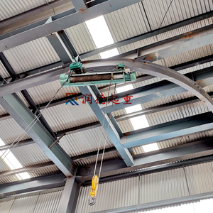 2噸單軌吊 U型軌道的電動葫蘆  弧形軌道 環(huán)形工字鋼起重機(jī)