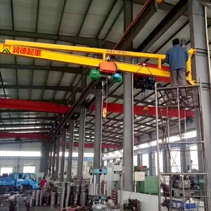墻壁吊，起重量：500kg，臂展半徑6m，回轉(zhuǎn)角度180°電動(dòng)，控制方式手操+遙控