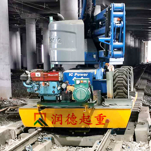 為濟南地鐵制作鐵路施工柴油發(fā)電電動軌道平車  鐵路施工轉(zhuǎn)運車
